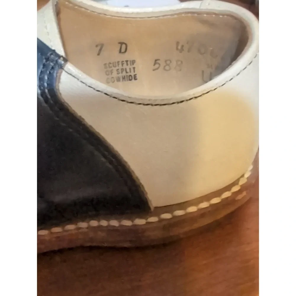 Ruggies Vintage Leather Oxford Childs Shoes, Boy/Girl Size 7D Made In USA